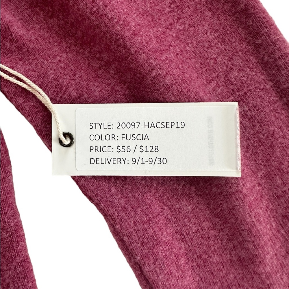 NSF Women's Fleece Long Sleeve Slim Fit Tee Fuscia Size S - Picture 5 of 6